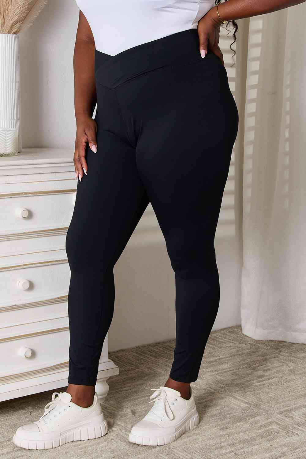 Basic Bae V-Waistband Sports Leggings myETYN