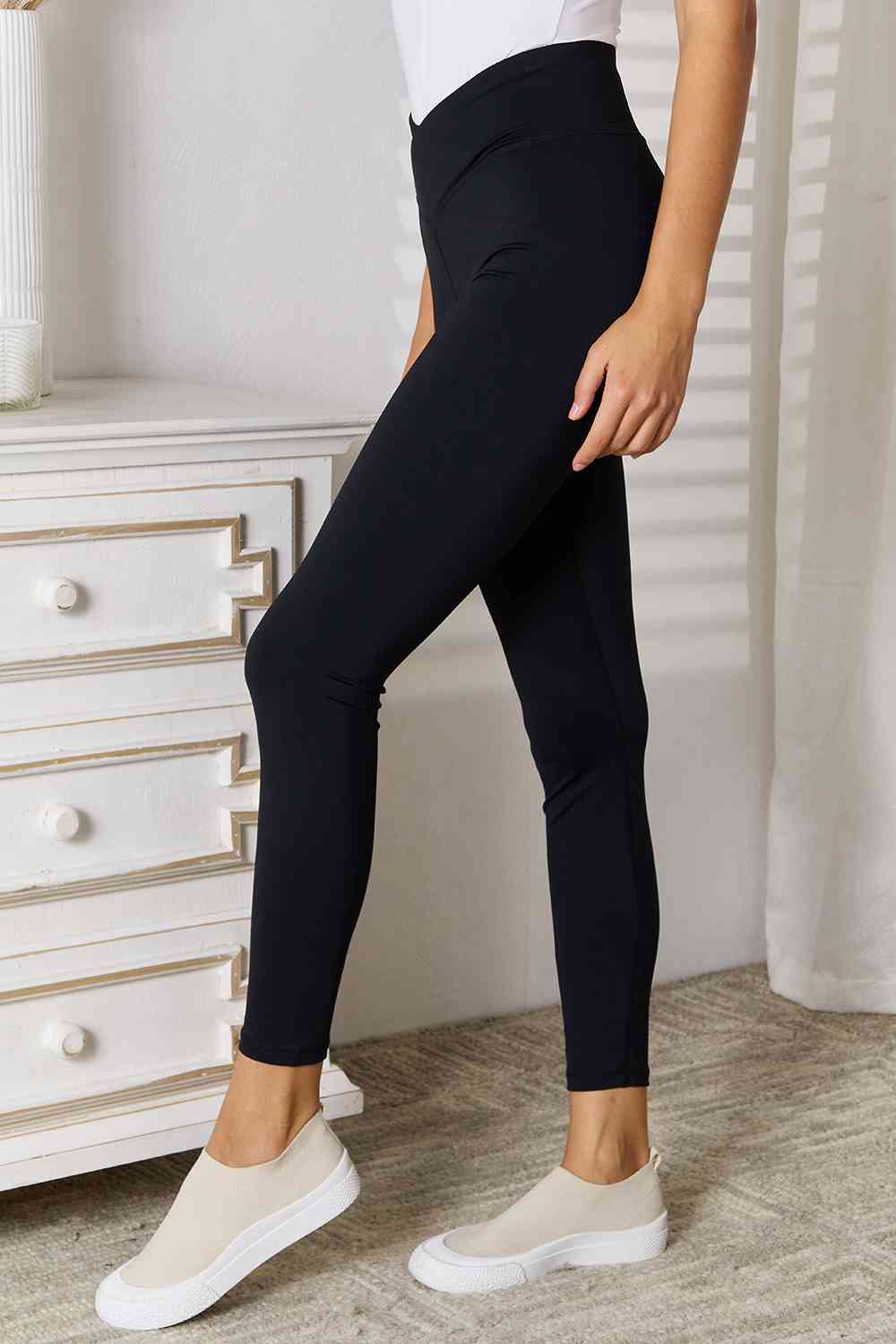 Basic Bae V-Waistband Sports Leggings myETYN