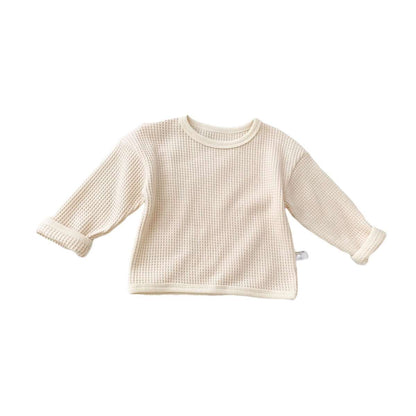 Boys And Girls Rough Waffle Long Sleeve Top myETYN