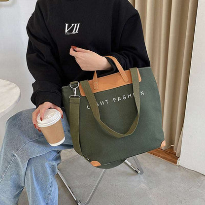 Canvas Shoulder Bag Women Ins Fashion Messenger Crossbody Bags Large Capacity Totes Handbag myETYN