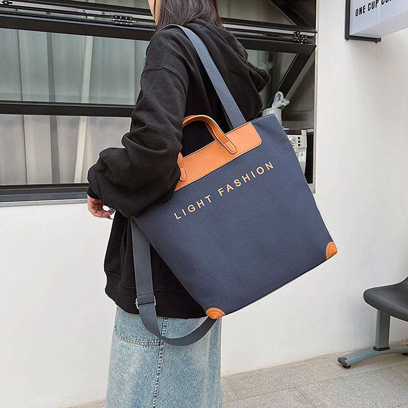 Canvas Shoulder Bag Women Ins Fashion Messenger Crossbody Bags Large Capacity Totes Handbag myETYN