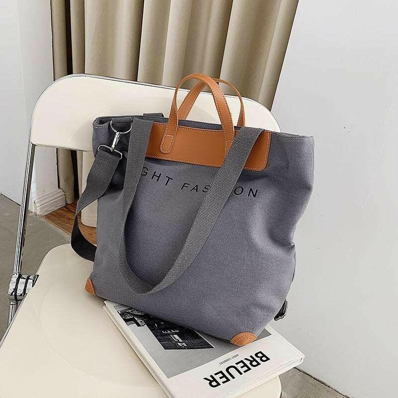 Canvas Shoulder Bag Women Ins Fashion Messenger Crossbody Bags Large Capacity Totes Handbag myETYN