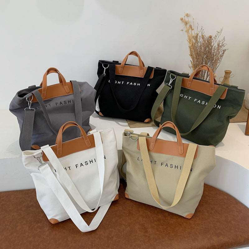 Canvas Shoulder Bag Women Ins Fashion Messenger Crossbody Bags Large Capacity Totes Handbag myETYN