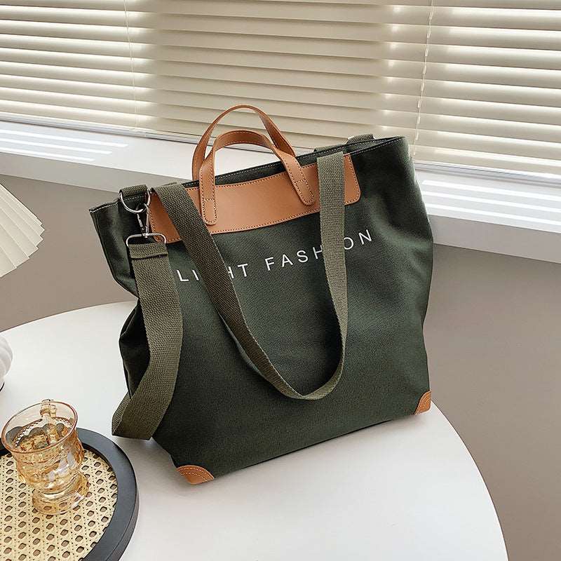 Canvas Shoulder Bag Women Ins Fashion Messenger Crossbody Bags Large Capacity Totes Handbag myETYN