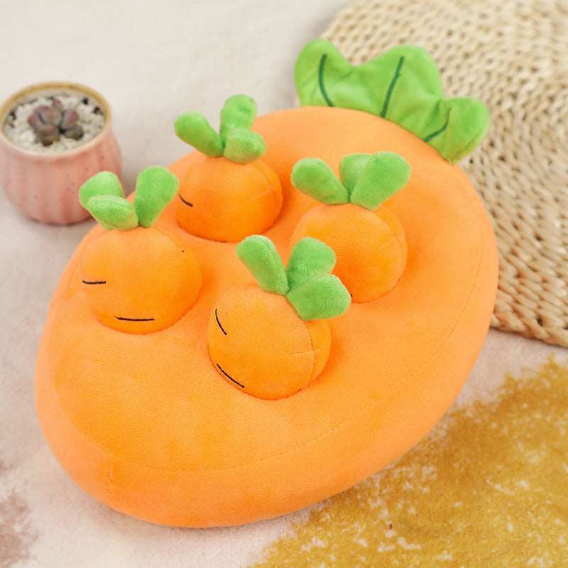 Carrot Pulling Plush Pet Toy myETYN