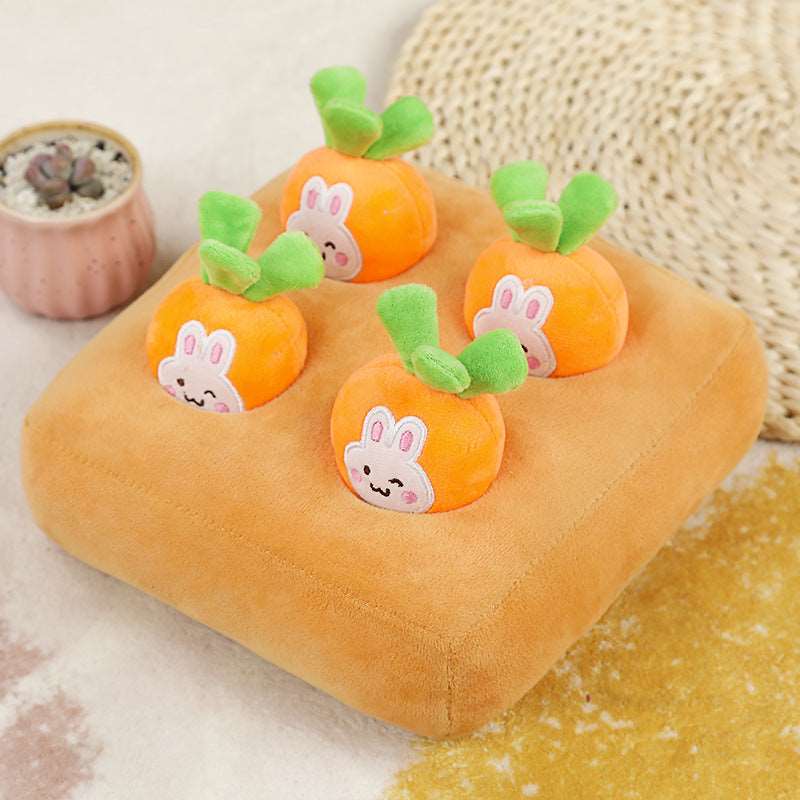 Carrot Pulling Plush Pet Toy myETYN