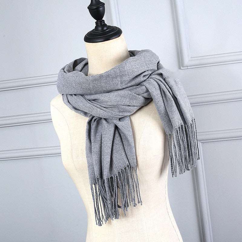 Cashmere Korean Solid Color Scarf myETYN