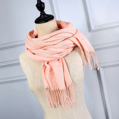 Cashmere Korean Solid Color Scarf myETYN