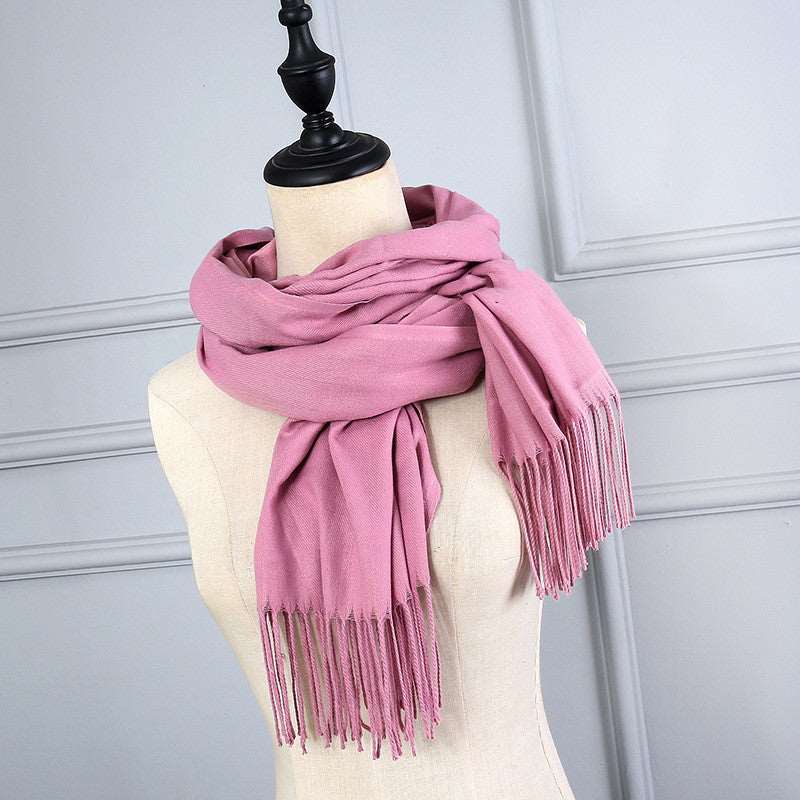 Cashmere Korean Solid Color Scarf myETYN