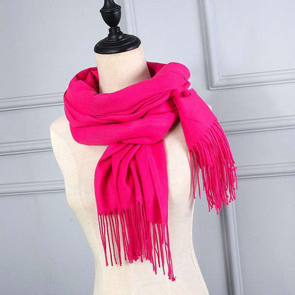 Cashmere Korean Solid Color Scarf myETYN