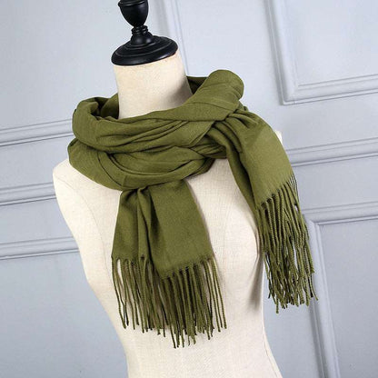 Cashmere Korean Solid Color Scarf myETYN