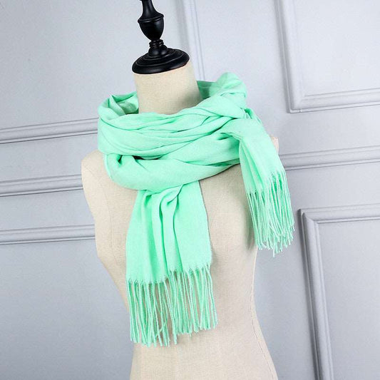 Cashmere Korean Solid Color Scarf myETYN