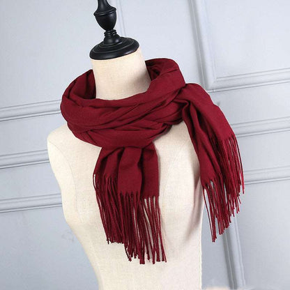 Cashmere Korean Solid Color Scarf myETYN