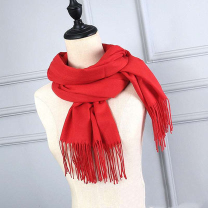 Cashmere Korean Solid Color Scarf myETYN