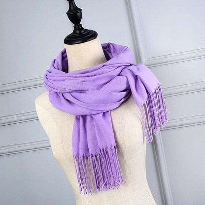 Cashmere Korean Solid Color Scarf myETYN