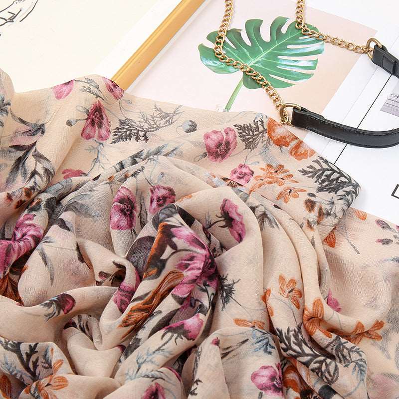 Cashmere Sunflower Embroidered Women Scarf myETYN