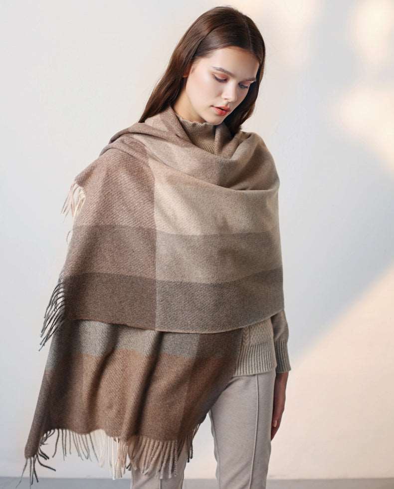 Cashmere warm plaid shawl myETYN