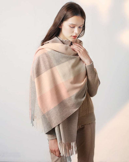 Cashmere warm plaid shawl myETYN