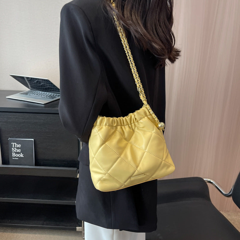 Casual Rhombus Shoulder Bag Chain Messenger Bag Small Bucket Bags Women myETYN