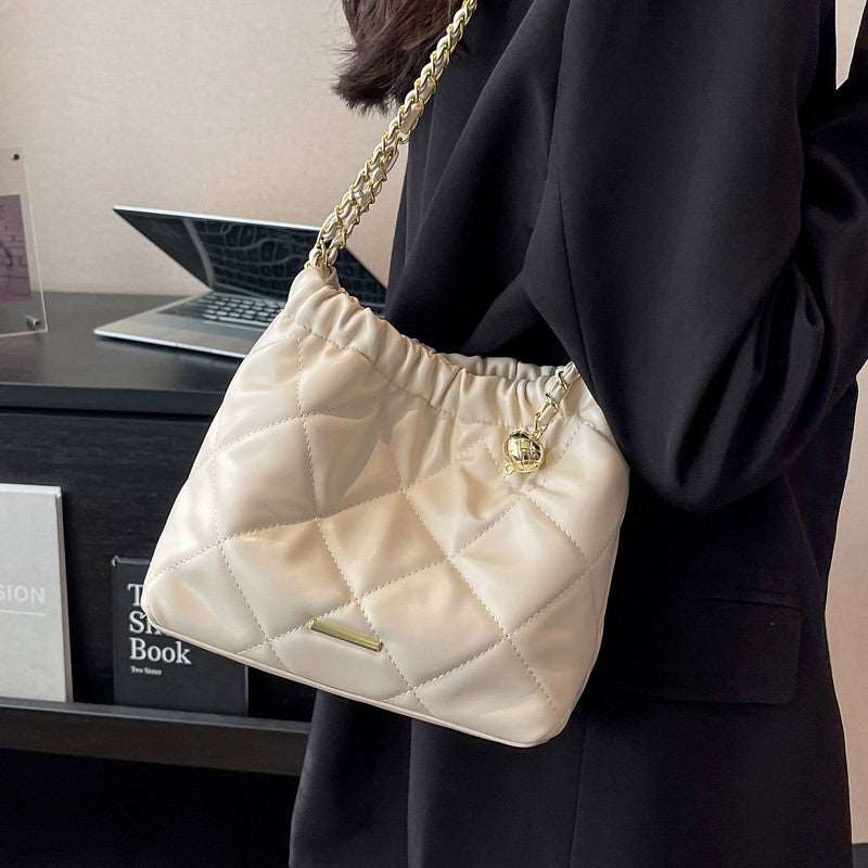 Casual Rhombus Shoulder Bag Chain Messenger Bag Small Bucket Bags Women myETYN