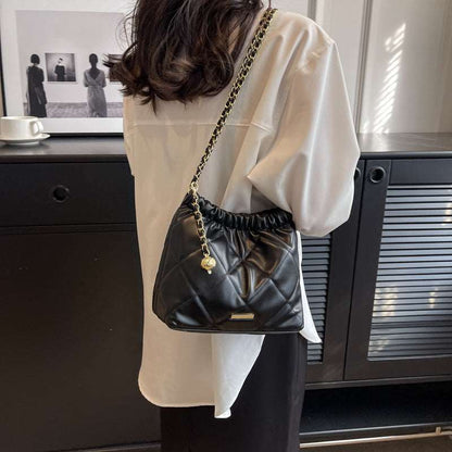 Casual Rhombus Shoulder Bag Chain Messenger Bag Small Bucket Bags Women myETYN