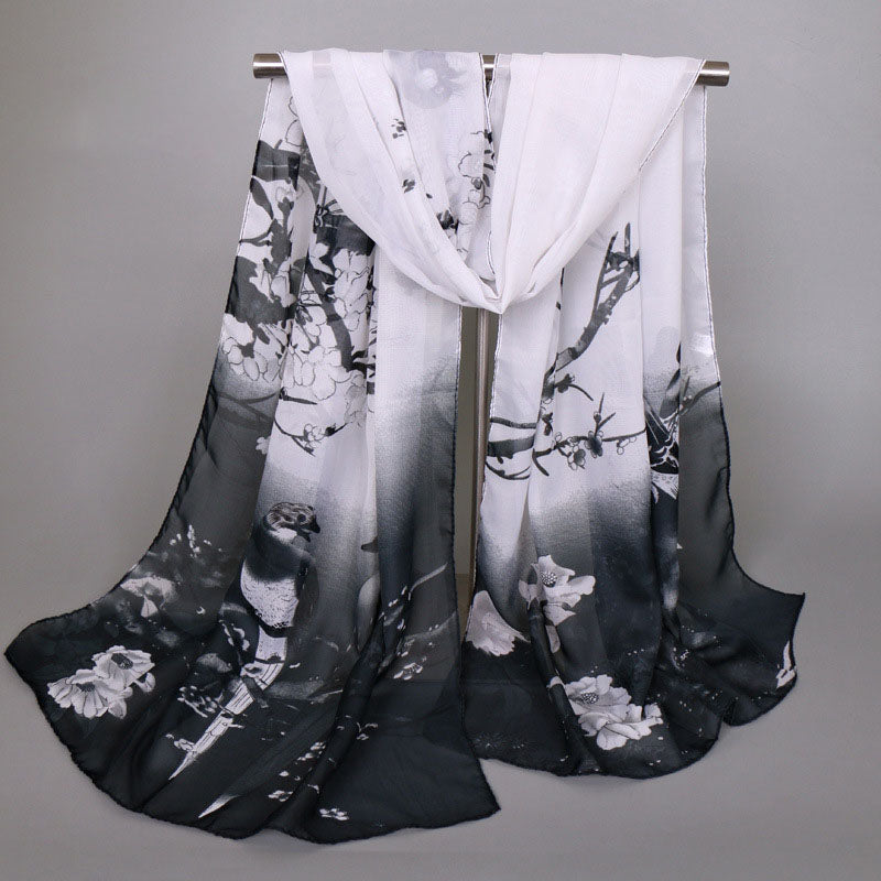 Chiffon Printed Chiffon Scarf For Women myETYN