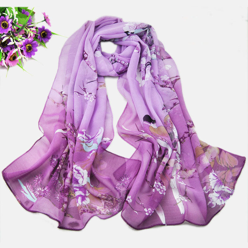 Chiffon Printed Chiffon Scarf For Women myETYN