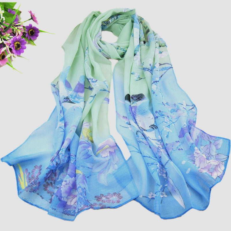 Chiffon Printed Chiffon Scarf For Women myETYN