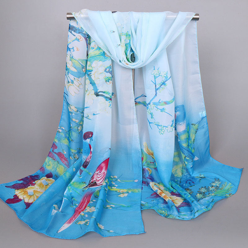 Chiffon Printed Chiffon Scarf For Women myETYN