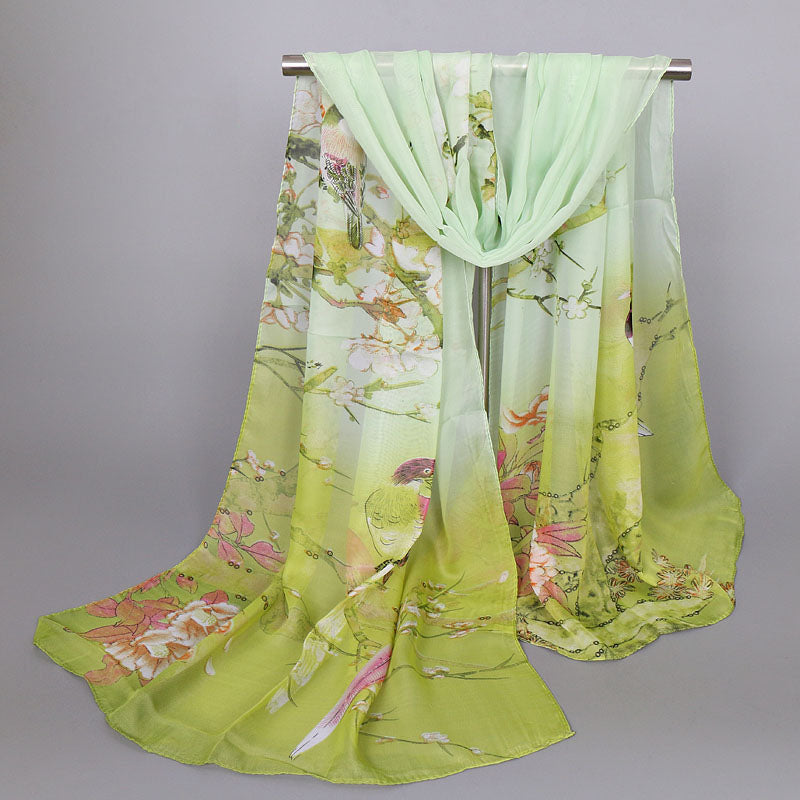 Chiffon Printed Chiffon Scarf For Women myETYN