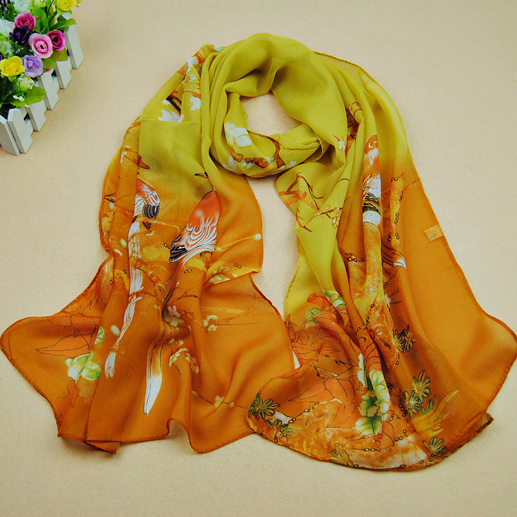 Chiffon Printed Chiffon Scarf For Women myETYN