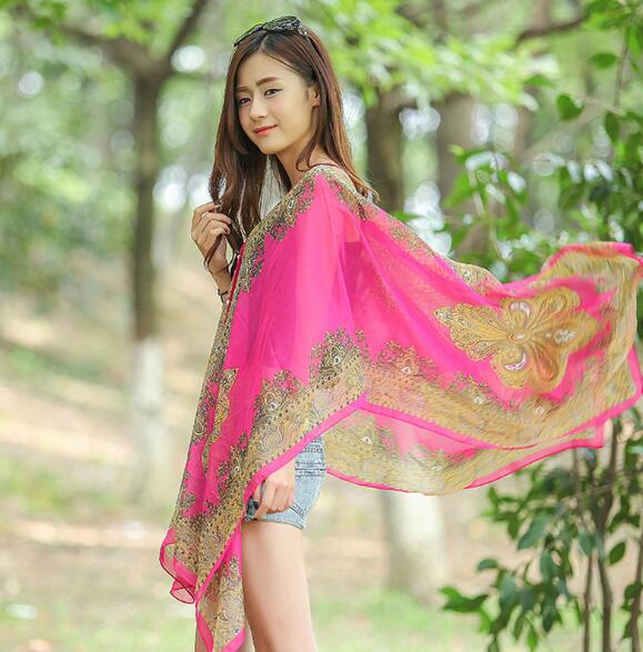 Chiffon Scarf Women Beachwear Poncho Tunic Shawl myETYN