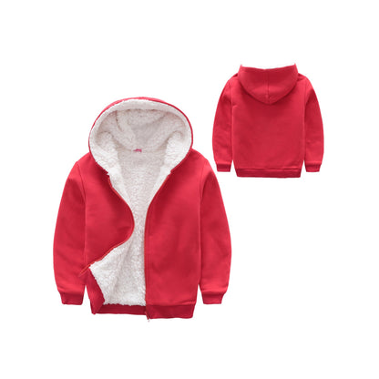 Children's Fleece Thick Coat Hooded Top Winter Clothes myETYN