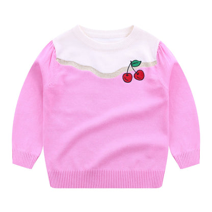 Children's embroidery knitted sweater myETYN