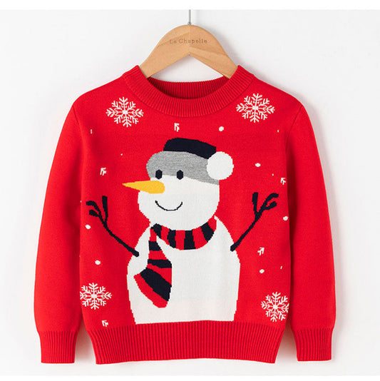 Christmas Snowman Pullover bottomed T-shirt for Children myETYN