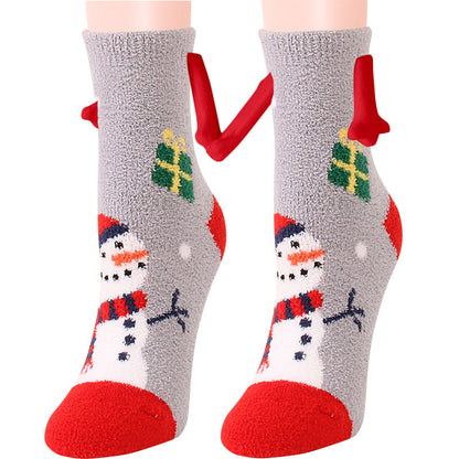 Christmas Supplies Coral Fleece Tube Socks Warm Slipper Bed Socks Winter Soft Warm Slipper myETYN