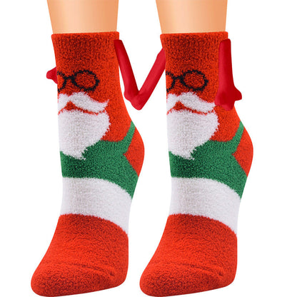 Christmas Supplies Coral Fleece Tube Socks Warm Slipper Bed Socks Winter Soft Warm Slipper myETYN