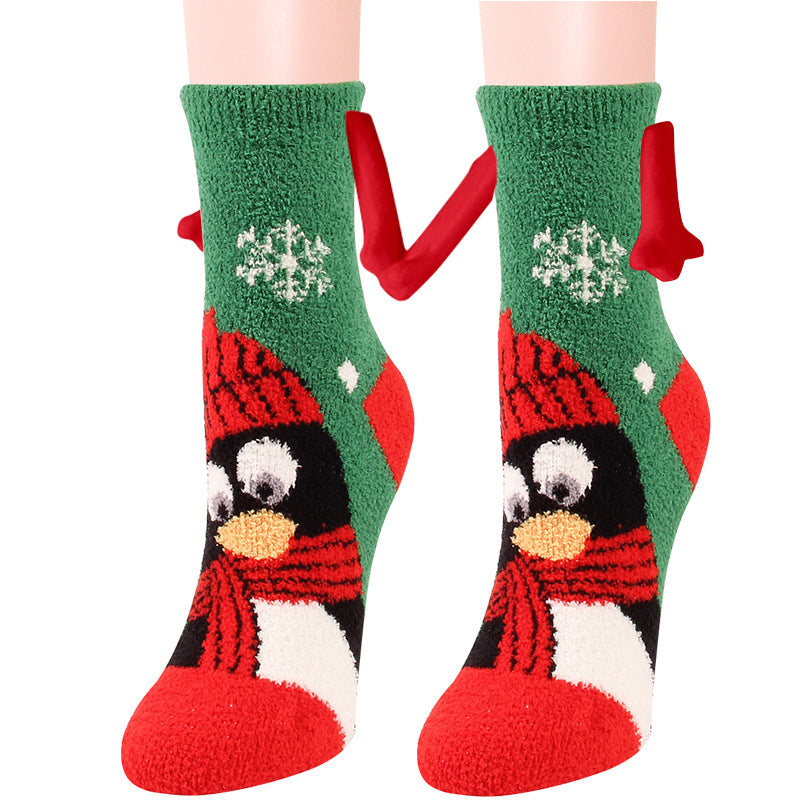 Christmas Supplies Coral Fleece Tube Socks Warm Slipper Bed Socks Winter Soft Warm Slipper myETYN