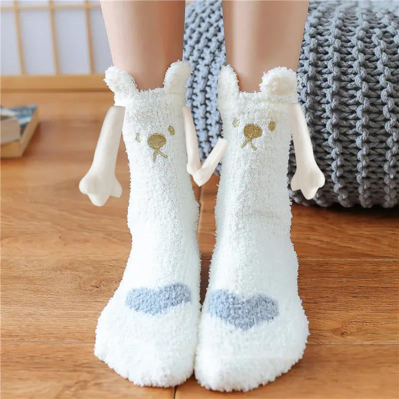 Christmas Supplies Coral Fleece Tube Socks Warm Slipper Bed Socks Winter Soft Warm Slipper myETYN