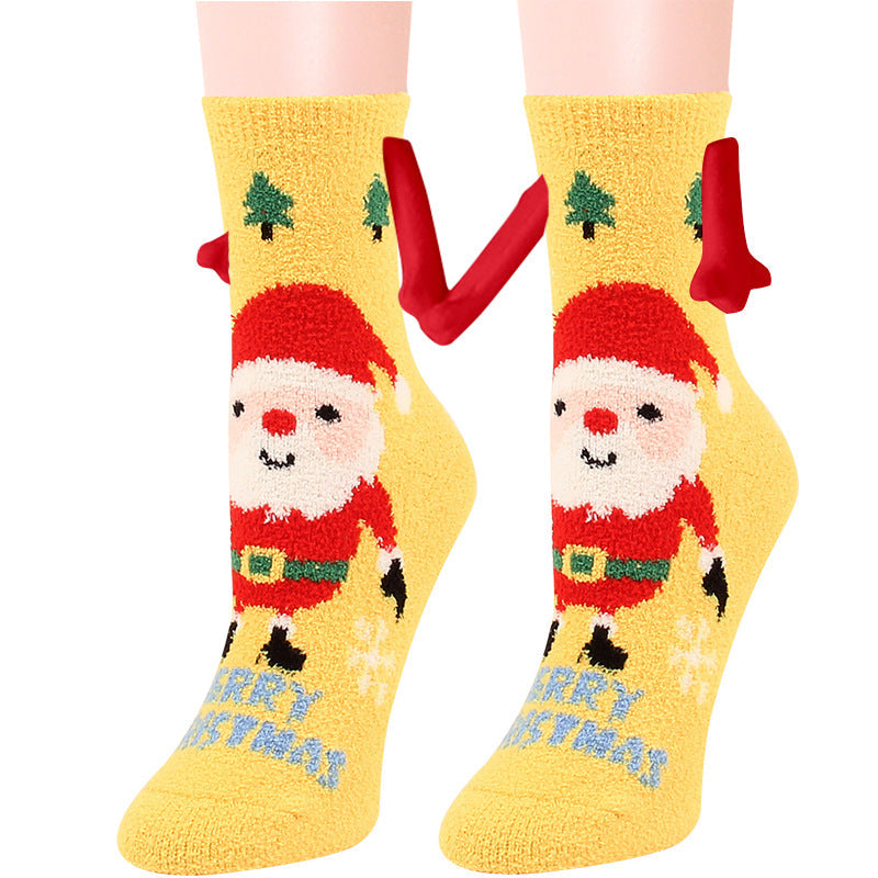 Christmas Supplies Coral Fleece Tube Socks Warm Slipper Bed Socks Winter Soft Warm Slipper myETYN