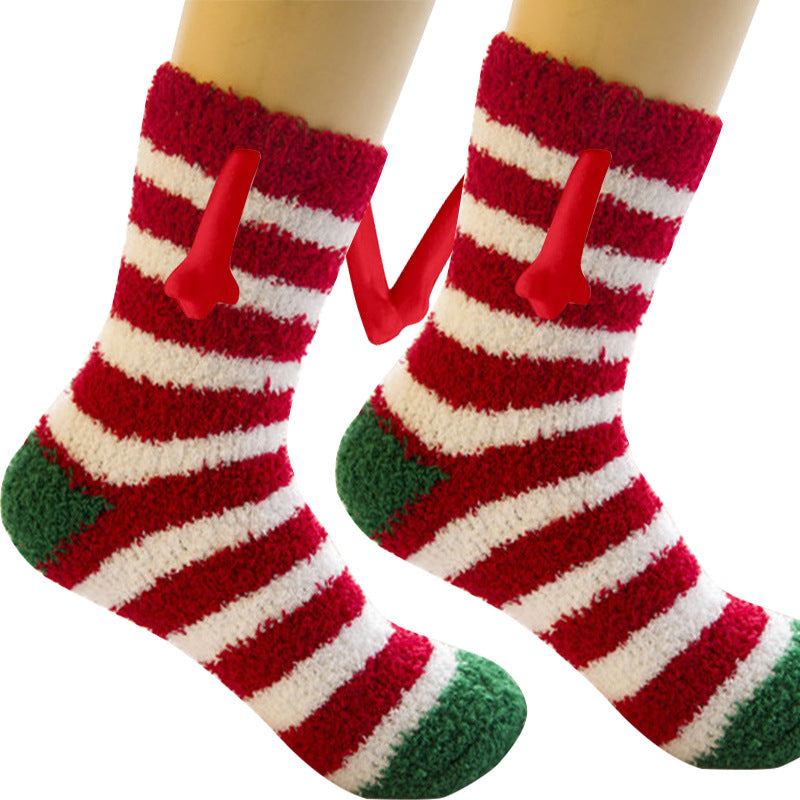 Christmas Supplies Coral Fleece Tube Socks Warm Slipper Bed Socks Winter Soft Warm Slipper myETYN