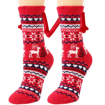 Christmas Supplies Coral Fleece Tube Socks Warm Slipper Bed Socks Winter Soft Warm Slipper myETYN