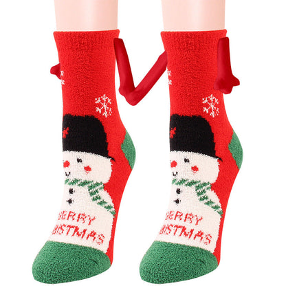 Christmas Supplies Coral Fleece Tube Socks Warm Slipper Bed Socks Winter Soft Warm Slipper myETYN