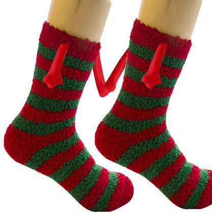 Christmas Supplies Coral Fleece Tube Socks Warm Slipper Bed Socks Winter Soft Warm Slipper myETYN