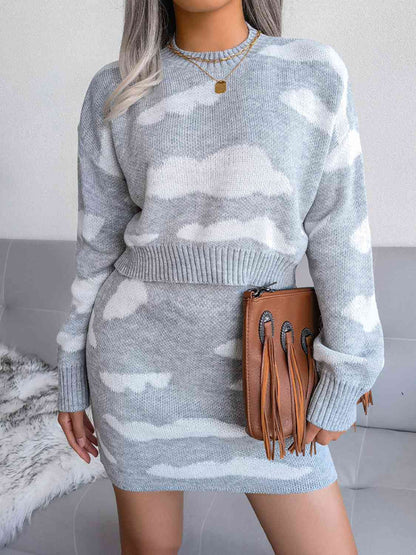 Cloud Sweater and Knit Skirt Set myETYN