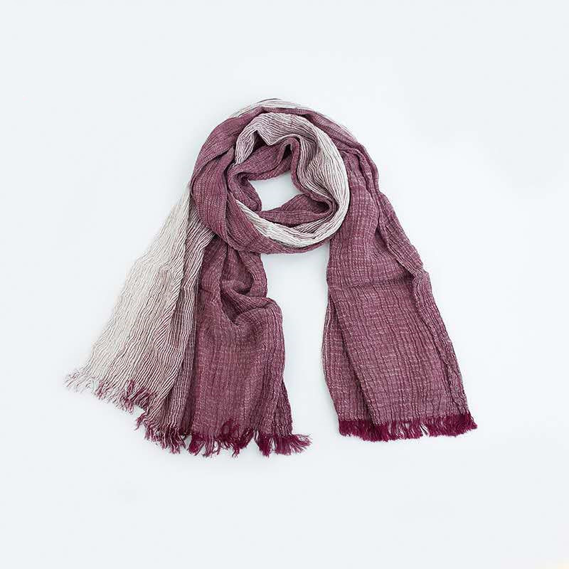 Cotton and linen stripes scarf myETYN