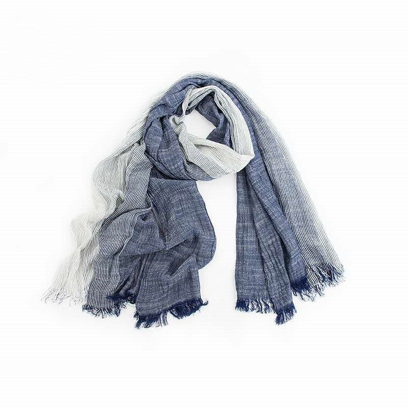 Cotton and linen stripes scarf myETYN