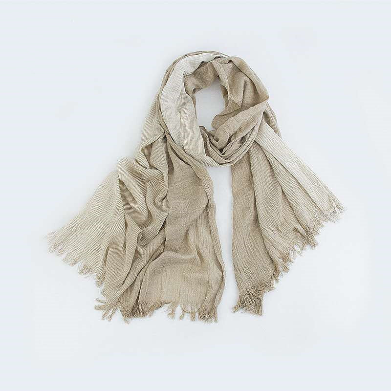 Cotton and linen stripes scarf myETYN