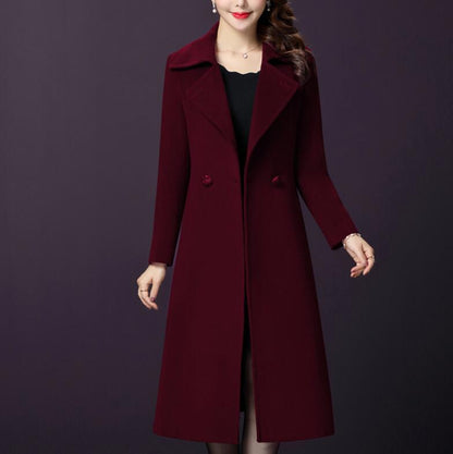 Double Silk Women's Mid-Length Trench Coat myETYN