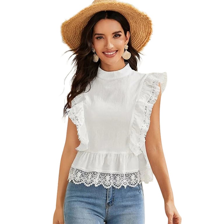 European And American Fashion Lace Shirt Top myETYN